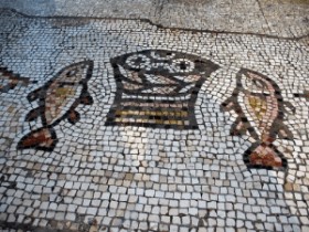 A mosiac from the floor of an early church